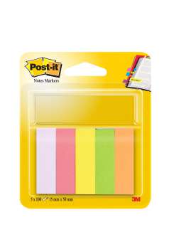 Značkovací bločky Post-it, 15 x 50 mm, 5 barev