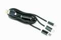 Gembird CABLEXPERT kabel USB A Male/Micro B + Type-C + Lightning, 1m, opletený,