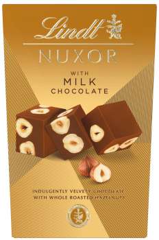 Čokoládové pralinky Lindt Nuxor - mléčné, s oříšky, 150 g