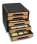 Zásuvkový box Cep Silva Smoove - 5 zásuvek, černo/bambusový