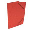 Prešpánové desky s gumičkou bez chlopní HIT Office - A4, červené, 20 ks