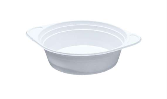 Jednorázové hluboké talíře - plastové, bílé, 100 ks
