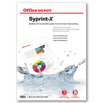 Fólie do tiskárny Office Depot Syprint-X  A4 - 145 mikronů, matná bílá, 100 ks