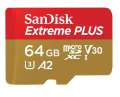 SanDisk Micro SDXC Extreme Plus 64GB UHS-I U3 (SDSQXBU-064G-GN6MA)