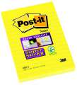 Samolepící bloček Post-it Super Sticky - 102 x 152 mm, linkovaný, ultražlutý, 75 lístků