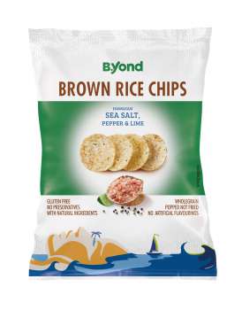 Rýžové chipsy B.YOND - sůl a pepř, bez lepku, 60 g