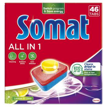 Tablety do myčky Somat - All in 1, lemon, 46 ks