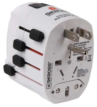 Cestovní adaptér SKROSS PRO - uzemněný, GB, CH, IT, AUS, USA, bílý
