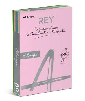 Barevný papír Rey Adagio A4 - mix pastelových barev, 80 g/m2, 500 listů