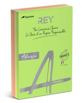 Barevný papír Rey Adagio A4 - mix neonových barev, 80 g/m2, 500 listů