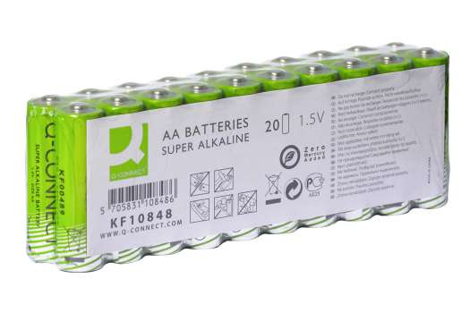 Alkalické baterie Q-Connect - 1,5V, LR6, typ AA, 20 ks