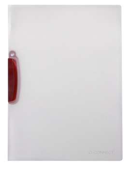 Zakládací desky s výklopným klipem Q-Connect - A4, kapacita 30 listů, červená spona, 1 ks