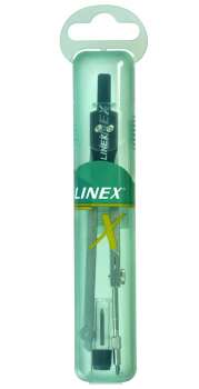 Kružítko Linex - kovové s kloubem, 140 mm, včetně příslušenství