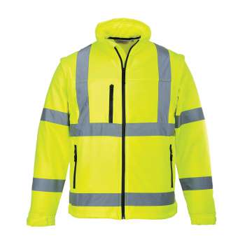 Bunda Hi-Vis  S428 - softshel, žlutá, vel. 2XL