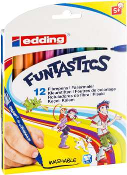 Dětské fixy Edding 15 - pro větší děti, sada 12 barev
