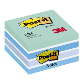 Samolepící bloček Post-it - 76 x 76 mm,mineral, 450 lístků