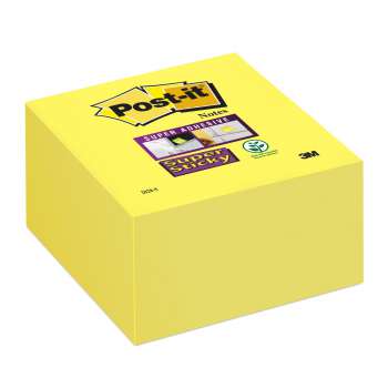 Samolepící bloček Post-it Super Sticky - 76 x 76 mm, ultražlutý, 350 lístků