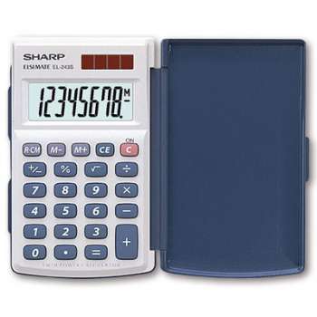 Kapesní kalkulačka Sharp EL-243S - stříbrná
