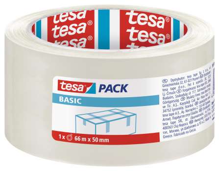 Balicí páska Tesa Basic - čirá, 50 mm x 66 m, 1 ks