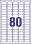 Etikety s vysokou lepivostí Avery Zweckform - bílé, 35,6 x 16,9 mm, 1 600 ks