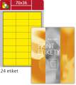 Fluorescentní etikety S&K Label - žluté, 70 x 36 mm, 2400 ks