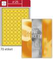 Kulaté etikety S&K Label - žluté, průměr 25 mm, 7000 ks