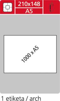 Univerzální etikety S&K Label - bílé, 210 x 148 mm, 1 000 archů, 1 000 ks