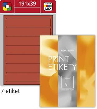 Univerzální etikety S&K Label - pastelově červené, 191 x 39 mm, 700 ks