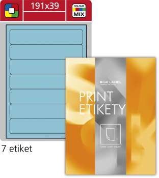 Univerzální etikety S&K Label - pastelově modré, 191 x 39 mm, 700 ks