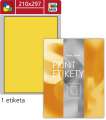 Univerzální etikety S&K Label - žluté, 210 x 297 mm, 100 ks