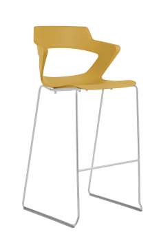 Barová židle Aoki Bar - hořčicová