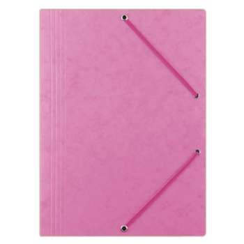 Prešpánové desky s chlopněmi a gumičkou Donau - A4, růžové, 1 ks
