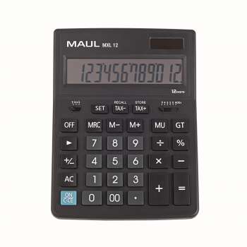 Stolní kalkulačka MAUL MXL 12 - 12 míst, černá
