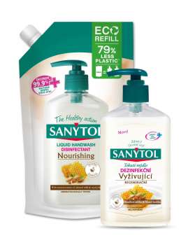 Sada Sanytol tekuté mýdlo vyživující 250 ml + 500 ml