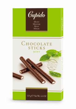 Čokoládové tyčinky, mátové, 125 g