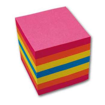 Špalíček barevný, 700 lístků - 9 x 9 x 9 cm, 4 barvy