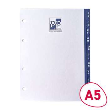 Papírové rozlišovače - A5, bílé, A-Z, sada 11 ks