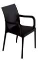 Jídelní židle Eset - s područkami, černá