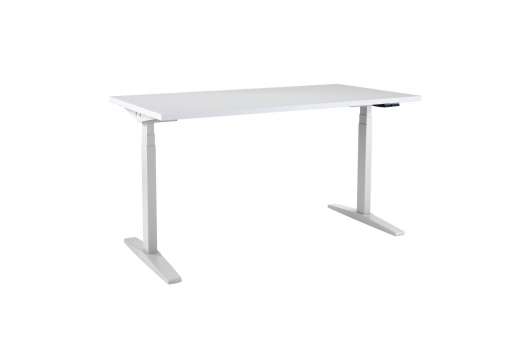 Výškově stavitelný stůl Axis, šíře 138 cm - bílý/bílý