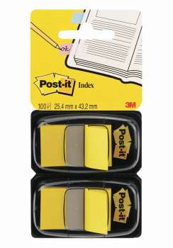 Samolepící záložky Post-it® - žluté, 2 ks