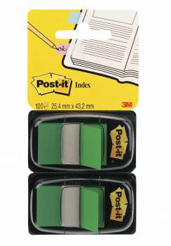 Samolepící záložky Post-it® - zelené, 2 ks