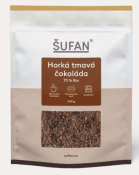 BIO Horká tmavá čokoláda 70% Peru
