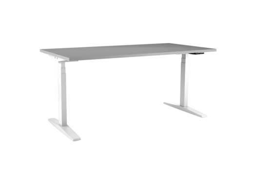 Výškově stavitelný stůl Axis, šíře 160 cm - šedý/bílý