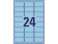Snímatelné etikety Avery Zweckform - modré, 63,5 x 33,9 mm, 480 ks