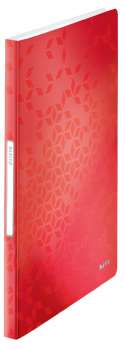 Katalogová kniha Leitz WOW - A4, 40 kapes, červená