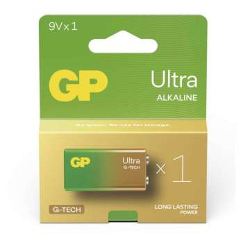 Alkalická baterie GP Ultra - 9V, 6LF22, 1 ks