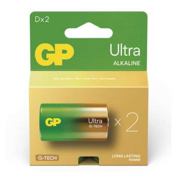 Alkalické baterie GP Ultra - D, LR20, 1,5V, 2 ks