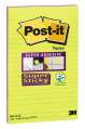 Samolepící bloček Post-it Super Sticky - 127 x 203 mm, neonově zelená/fuchsie, 2 x 45 lístků