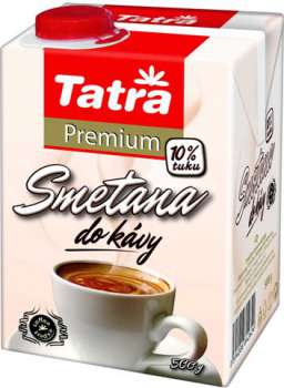 Smetana do kávy Tatra - Premium, 10% tuku, s uzávěrem, 500 g