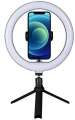 Základní sestava pro natáčení na mobil - tripod, držák telefonu, LED světlo